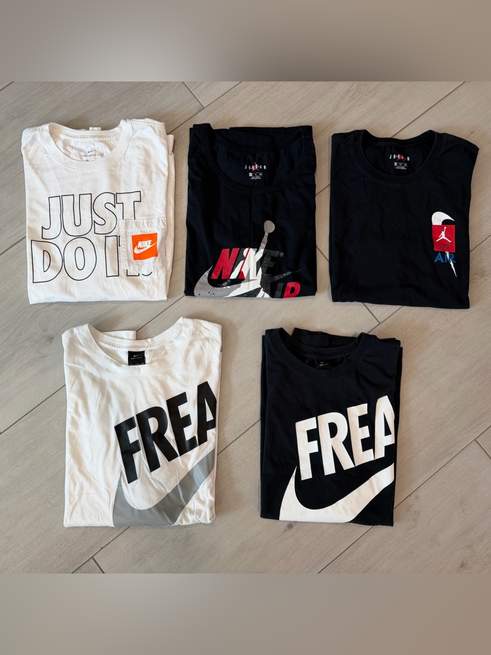 Lot Of 5 Nike & Nike Air Jordan T-Shirts